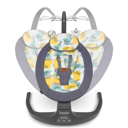 Lionelo - Babyschommel met melodie RALF 4xAA Grey Concrete + afstandsbediening
