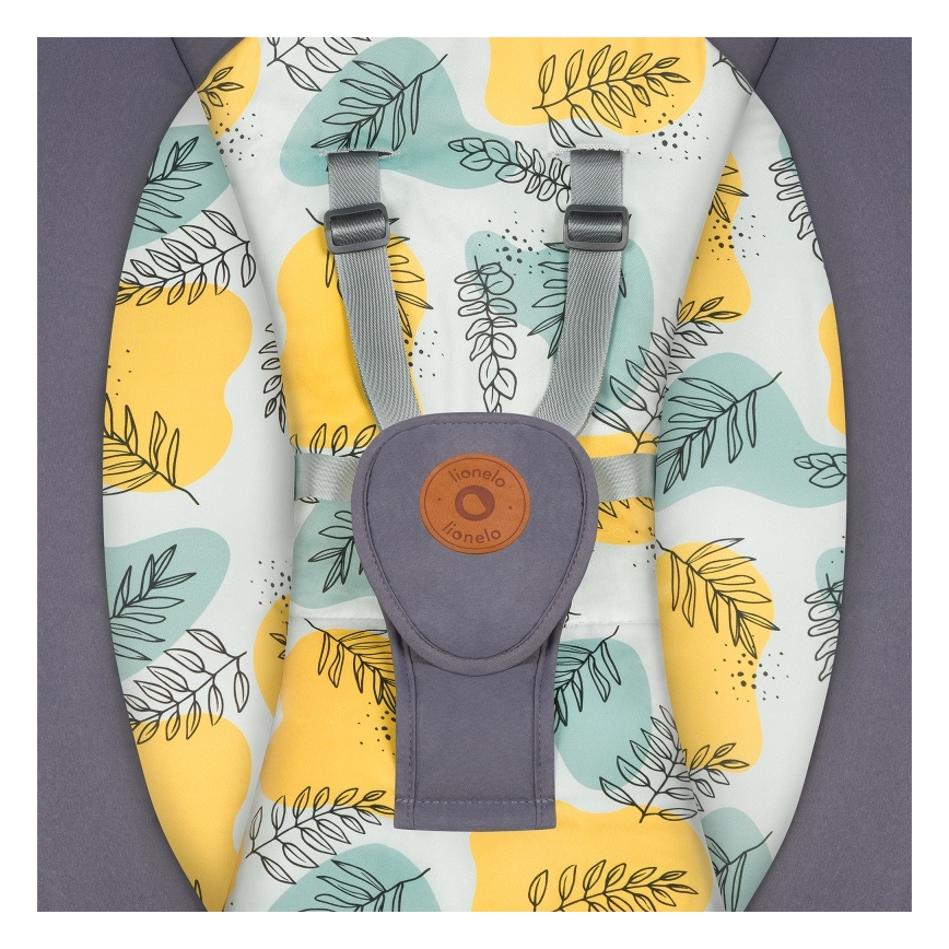 Lionelo - Babyschommel met melodie RALF 4xAA Grey Concrete + afstandsbediening