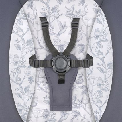 Lionelo - Babyschommel met melodie RALF 4xAA Grijs/Wit + afstandsbediening