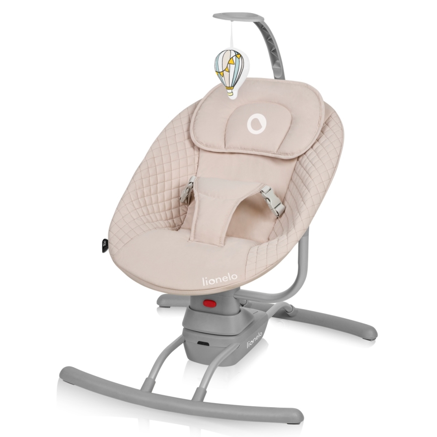 Lionelo - Babyschommel met melodie RIO, 4xC, Beige Latte + afstandsbediening