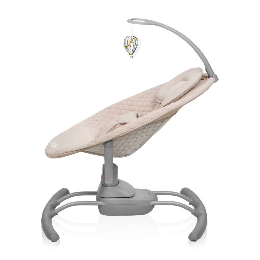 Lionelo - Babyschommel met melodie RIO, 4xC, Beige Latte + afstandsbediening