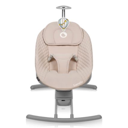 Lionelo - Babyschommel met melodie RIO, 4xC, Beige Latte + afstandsbediening