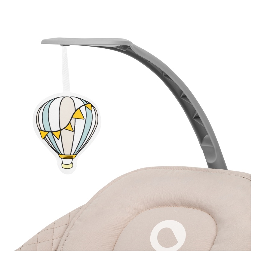Lionelo - Babyschommel met melodie RIO, 4xC, Beige Latte + afstandsbediening