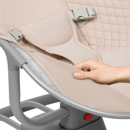 Lionelo - Babyschommel met melodie RIO, 4xC, Beige Latte + afstandsbediening
