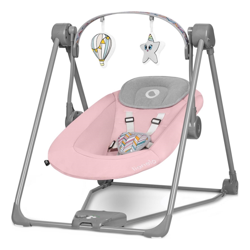 Lionelo - Babyschommel OTTO 4xLR14 Pink Baby