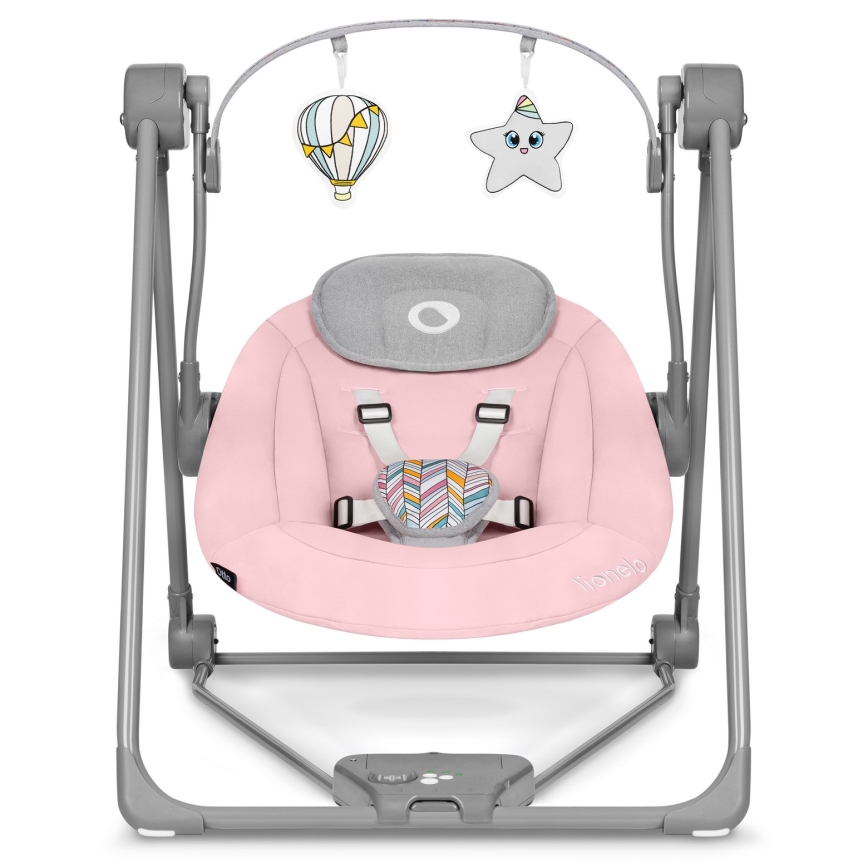 Lionelo - Babyschommel OTTO 4xLR14 Pink Baby