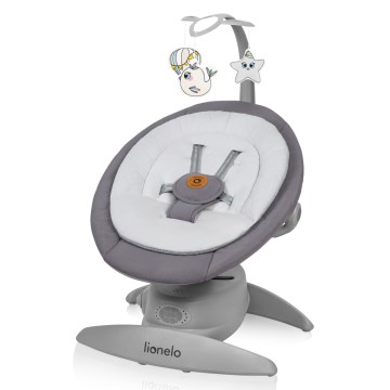 Lionelo - Babywip met melodie MELL Grey Stone 4xAA + afstandsbediening