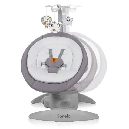 Lionelo - Babywip met melodie MELL Grey Stone 4xAA + afstandsbediening