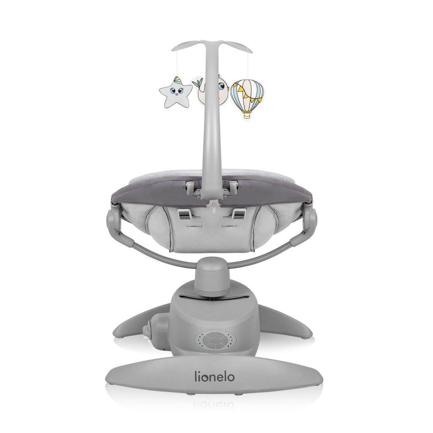 Lionelo - Babywip met melodie MELL Grey Stone 4xAA + afstandsbediening