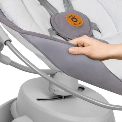 Lionelo - Babywip met melodie MELL Grey Stone 4xAA + afstandsbediening