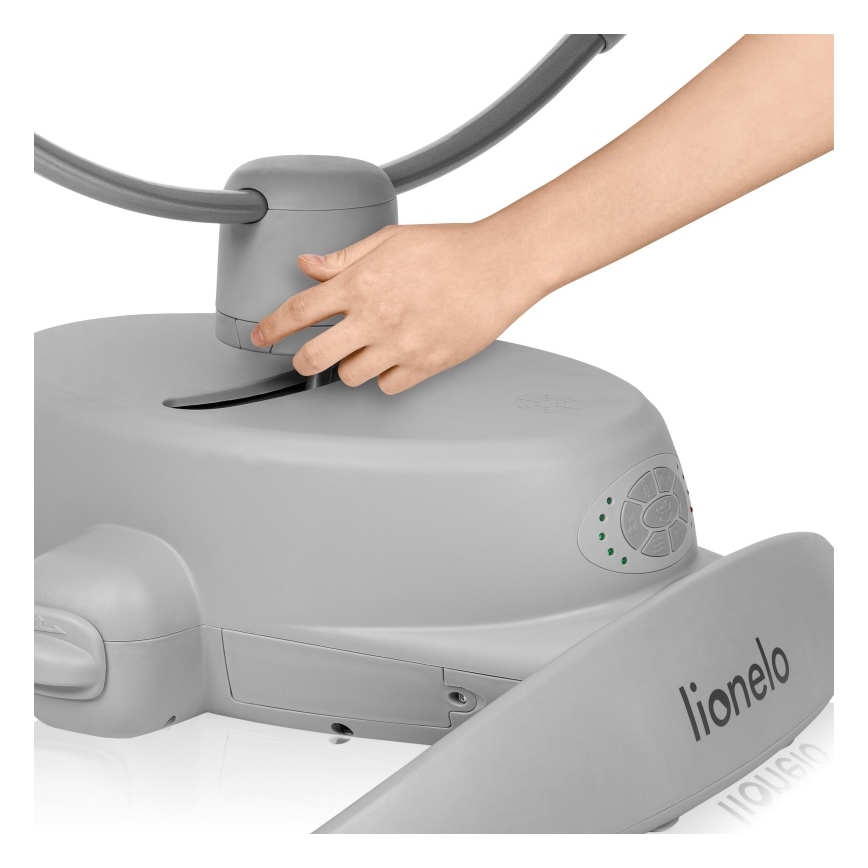 Lionelo - Babywip met melodie MELL Grey Stone 4xAA + afstandsbediening