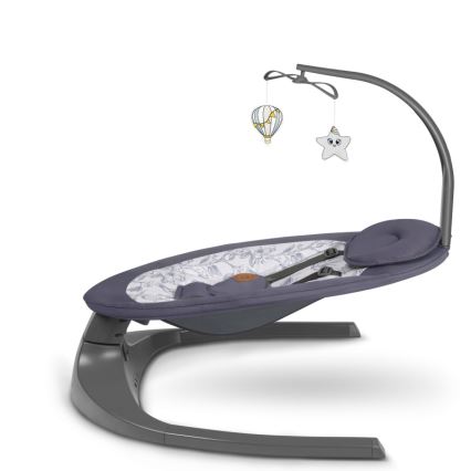 Lionelo - Babywip met melodie RALF 4xAA Grijs/Wit + afstandsbediening