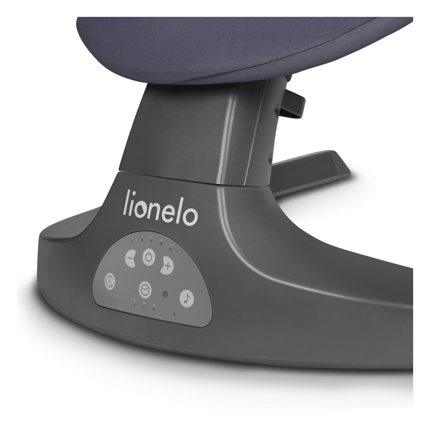 Lionelo - Babywip met melodie RALF 4xAA Grijs/Wit + afstandsbediening