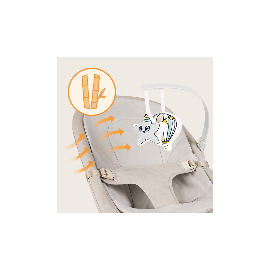 Lionelo - Kinderwipstoel LILAC beige