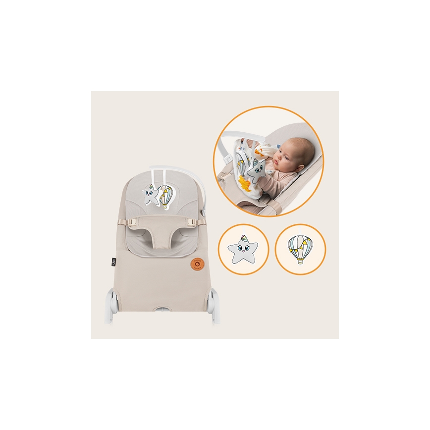 Lionelo - Kinderwipstoel LILAC beige