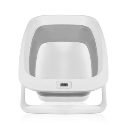 Lionelo - Baignoire pliable pour bébé avec thermomètre BABY BUBBLE 2x LR44 Grey Dove