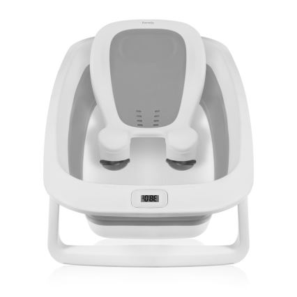 Lionelo - Baignoire pliable pour bébé avec thermomètre BABY BUBBLE 2x LR44 Grey Dove