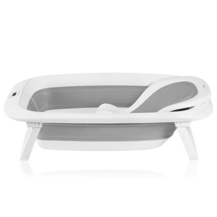 Lionelo - Baignoire pliable pour bébé avec thermomètre BABY BUBBLE 2x LR44 Grey Dove