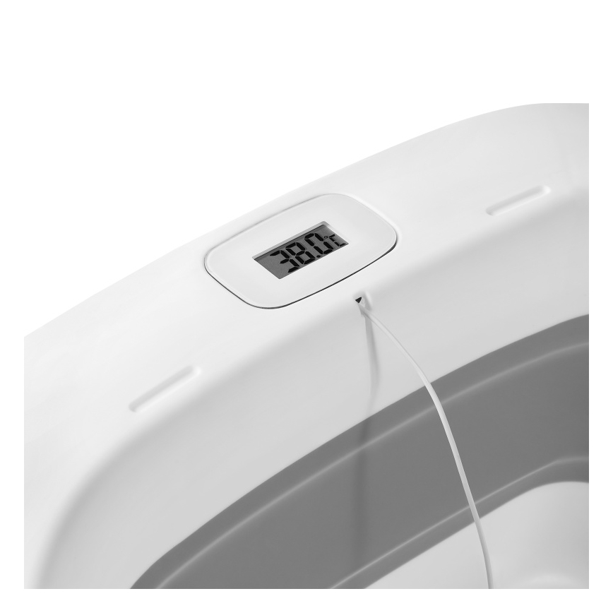 Lionelo - Baignoire pliable pour bébé avec thermomètre BABY BUBBLE 2x LR44 Grey Dove