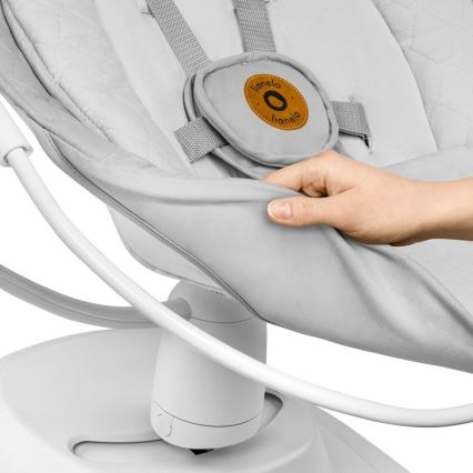 Lionelo - Balancelle musicale pour bébé BELLA Gris Béton + télécommande