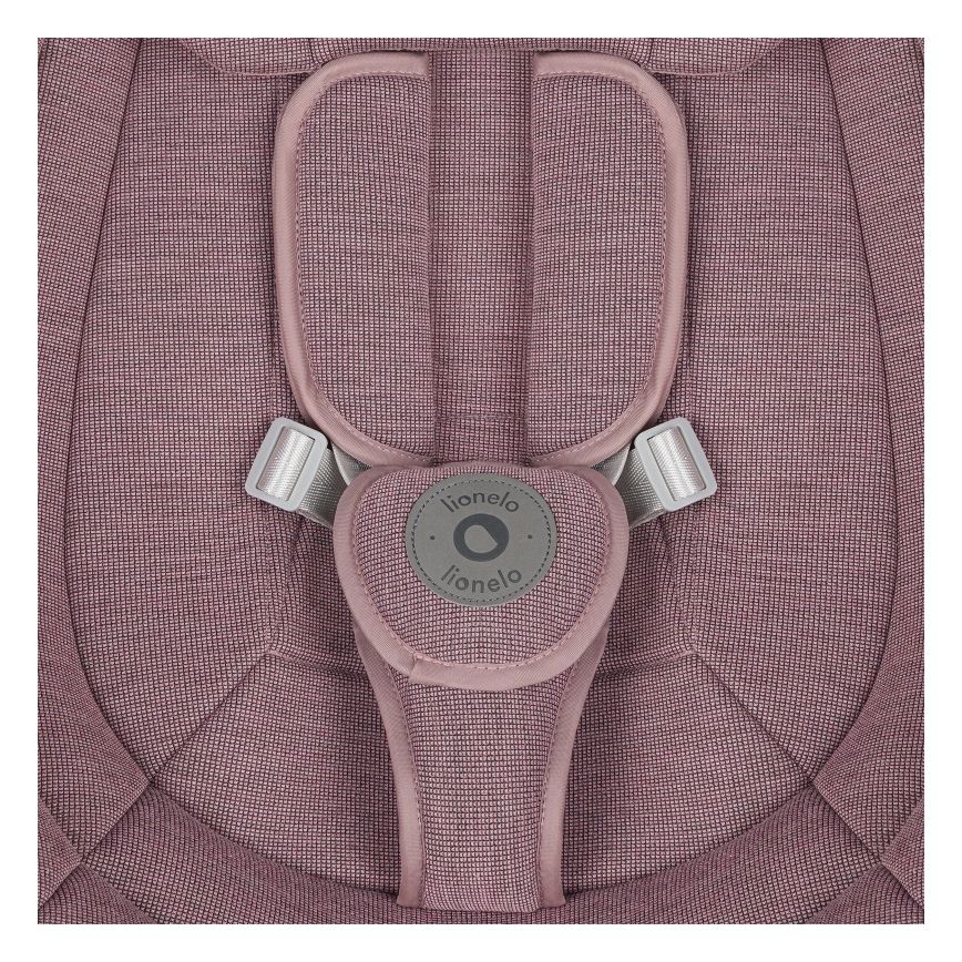Lionelo - Balancelle musicale pour bébé BLOSSOM Rose mauve + télécommande