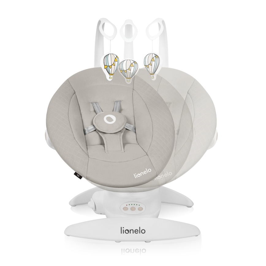 Lionelo - Balancelle musicale pour bébé IRIS, 4x AA, beige sable