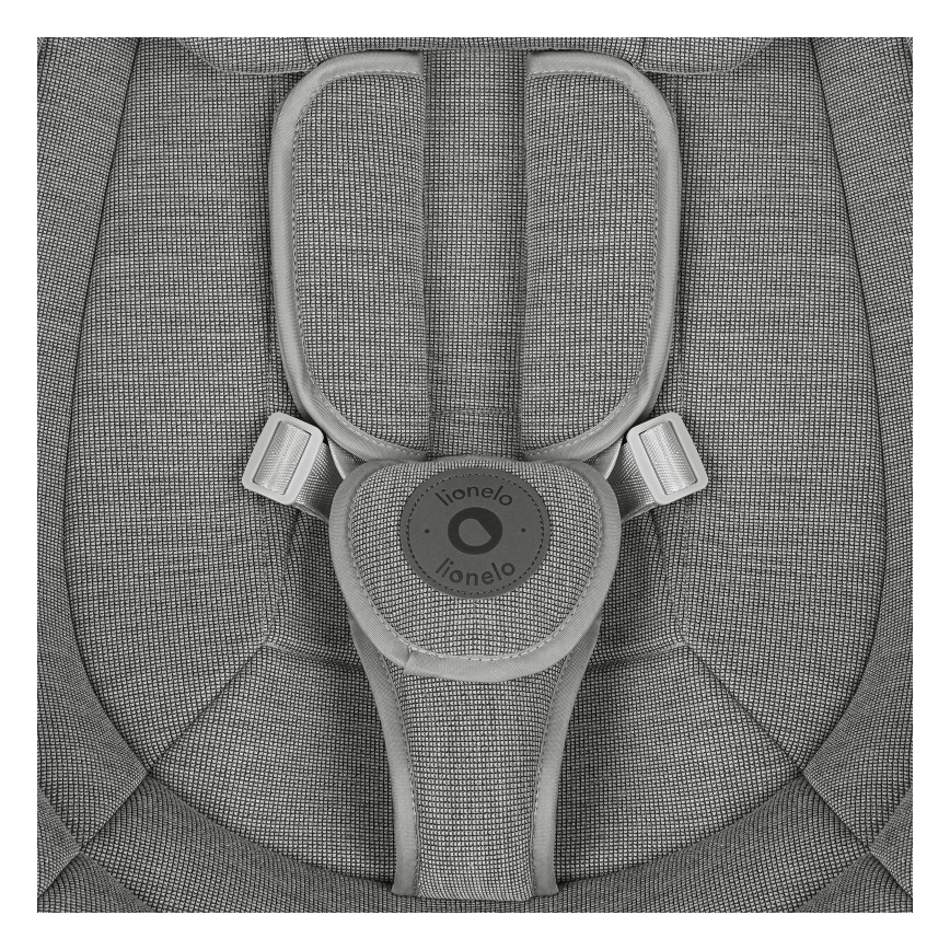 Lionelo - Balancelle pour bébé BLOSSOM Gris Concrete avec mélodie et télécommande