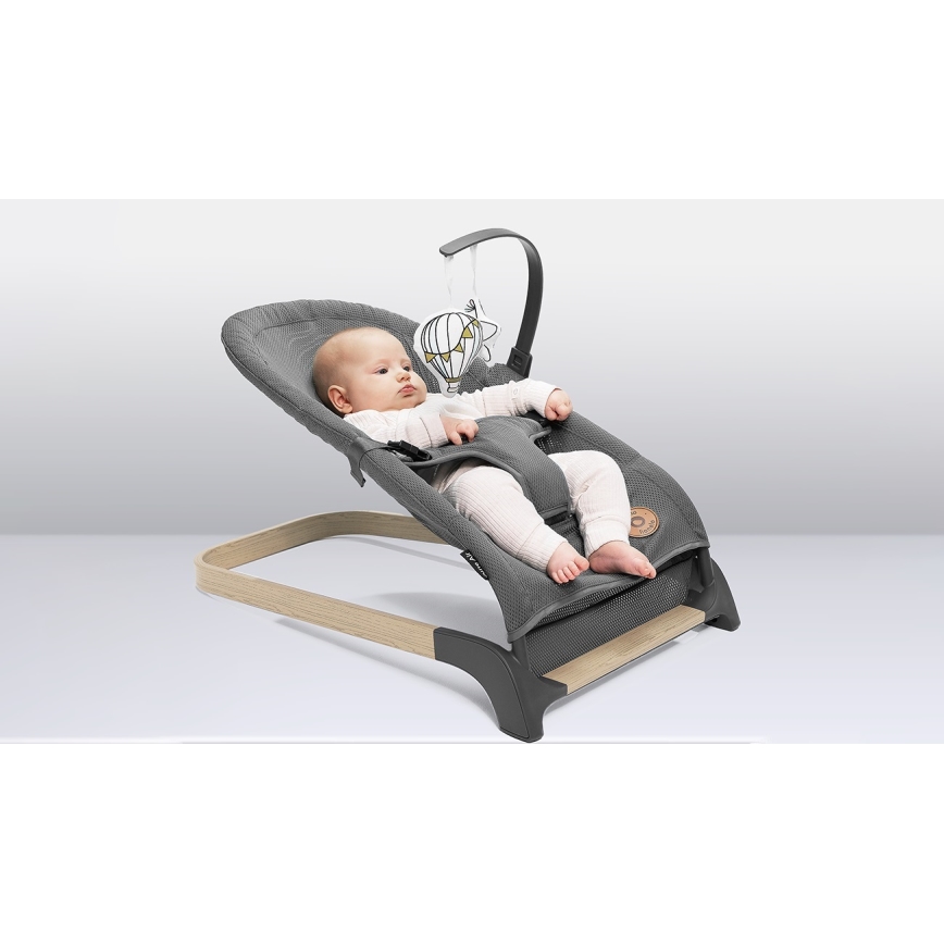 Lionelo - Balancelle pour bébé JUNE grise