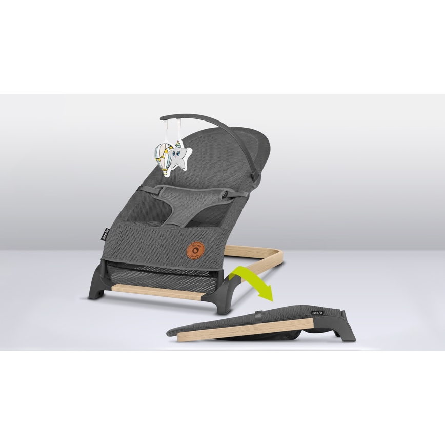 Lionelo - Balancelle pour bébé JUNE grise