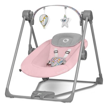 Lionelo - Balancelle pour bébé OTTO 4xLR14 Rose Baby