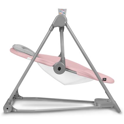 Lionelo - Balancelle pour bébé OTTO 4xLR14 Rose Baby