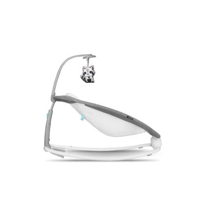 Lionelo - Balancelle vibrante pour bébé avec mélodie PASCAL 2xAA gris/turquoise