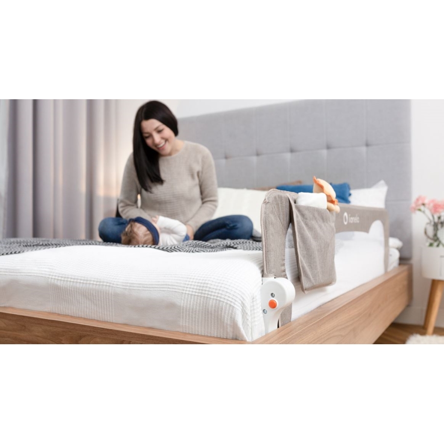 Lionelo - Barrière de sécurité pour lit EVA gris