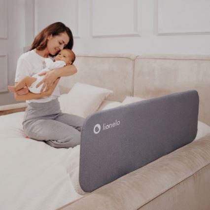 Lionelo - Barrière de sécurité pour lit LORA gris foncé