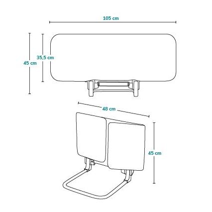 Lionelo - Barrière de sécurité pour lit LORA gris foncé