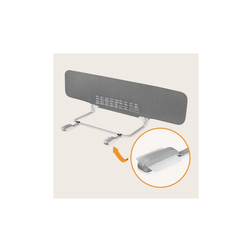 Lionelo - Barrière de sécurité pour lit LORA XL gris foncé