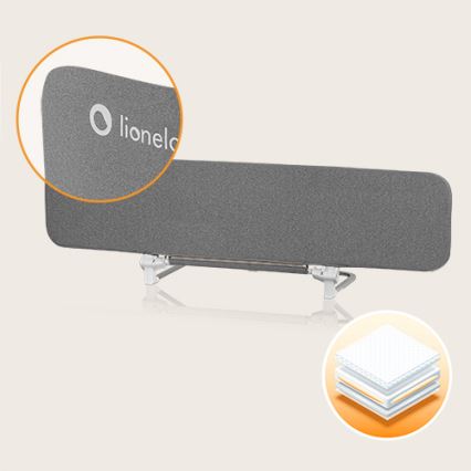Lionelo - Barrière de sécurité pour lit LORA XL gris foncé
