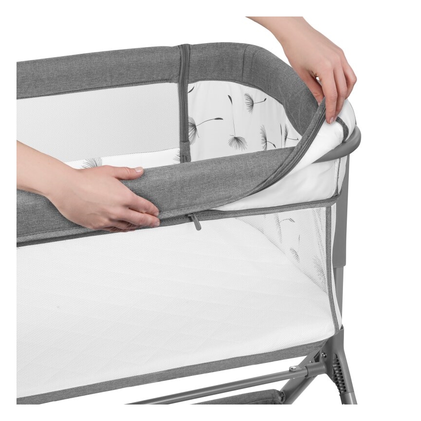 Lionelo - Berceau pour bébé 3en1 LEONIE PLUS gris