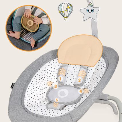 Lionelo - Berceuse vibrante pour bébé avec une mélodie PASCAL gris