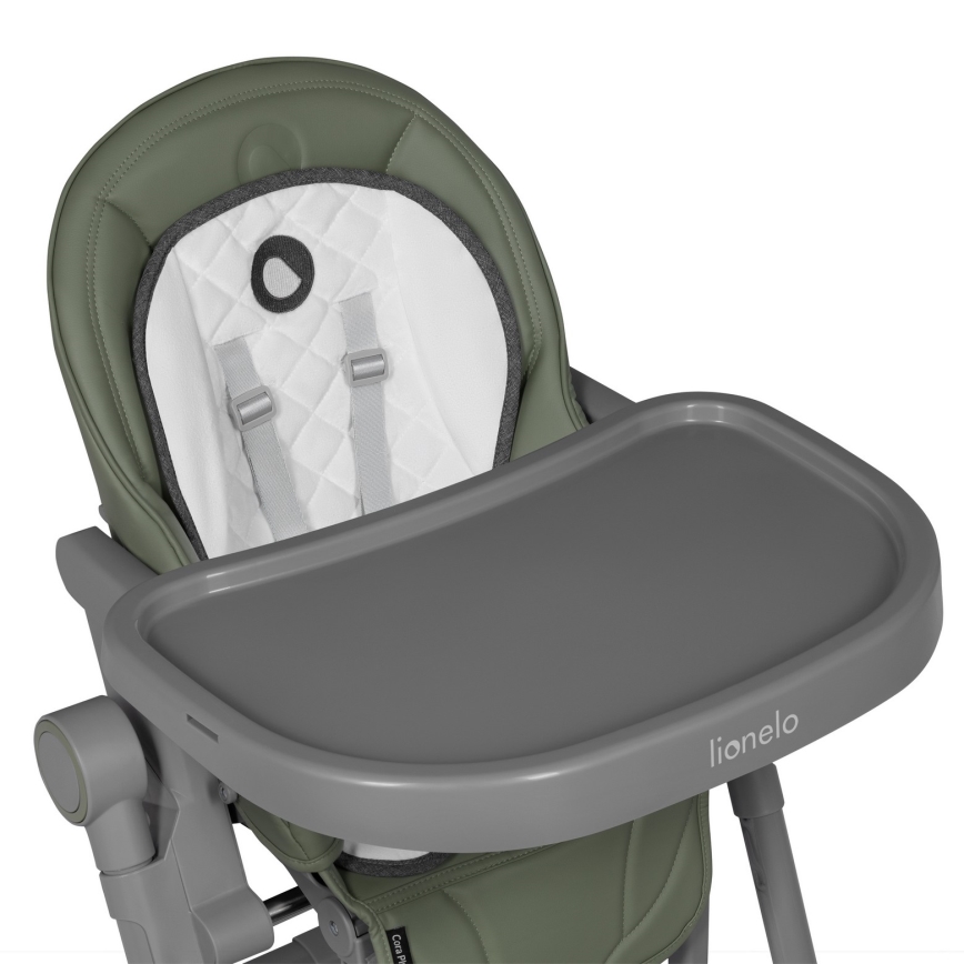 Lionelo - Chaise de repas 2 en 1 pour enfant CORA PLUS Vert olive