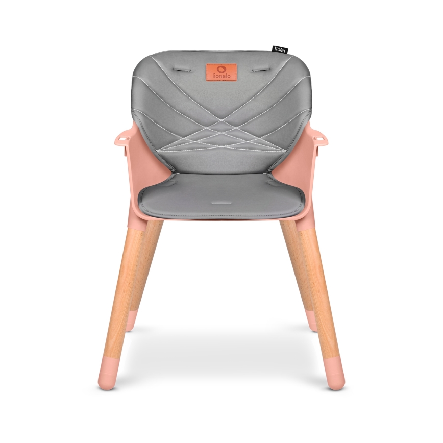Lionelo - Chaise de repas 2 en 1 pour enfant KOEN Pink Rose
