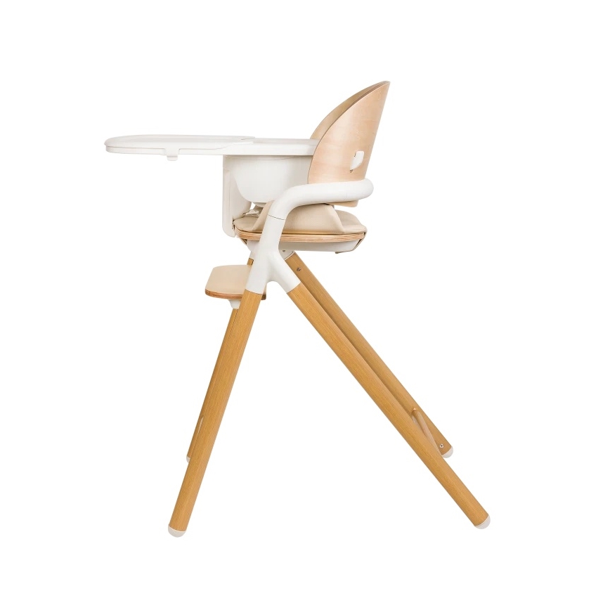 Lionelo - Chaise de repas 3 en 1 pour enfant CELIA Blanc / bois naturel