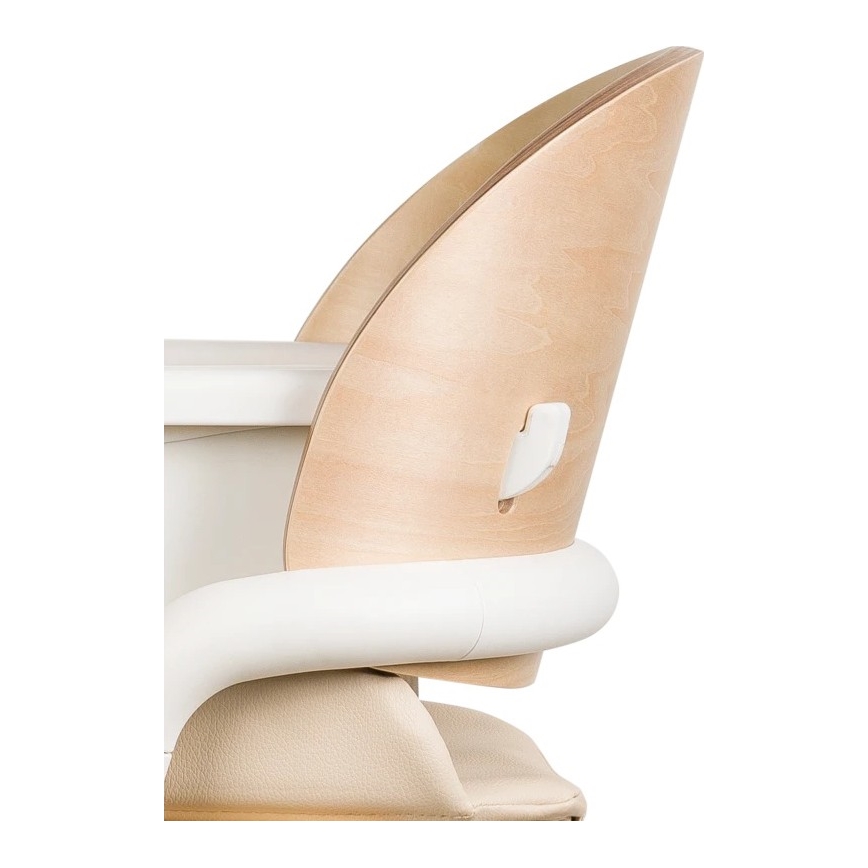 Lionelo - Chaise de repas 3 en 1 pour enfant CELIA Blanc / bois naturel