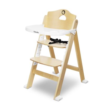 Lionelo - Chaise de repas 3 en 1 pour enfant FLORIS Blanc Naturel