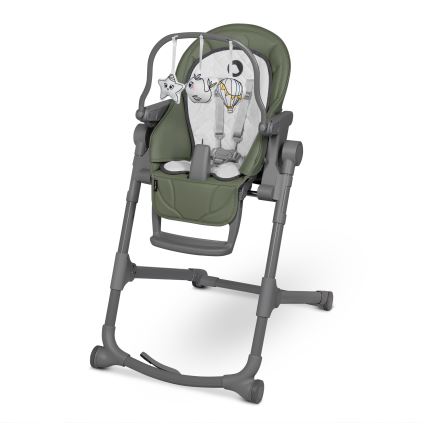Lionelo - Chaise de repas pour enfant CORA PLUS Vert olive