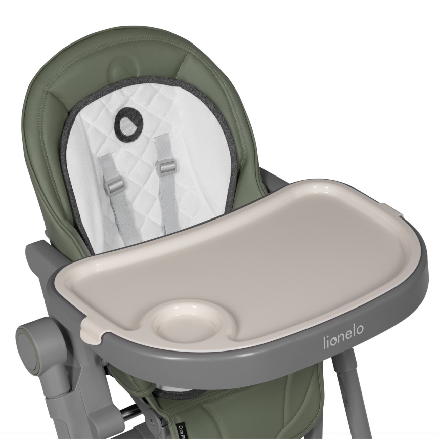 Lionelo - Chaise de repas pour enfant CORA PLUS Vert olive