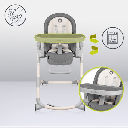 Lionelo - Chaise de repas pour enfant CORA Stone