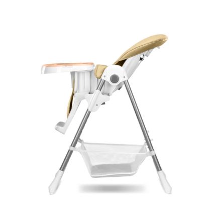 Lionelo - Chaise de repas pour enfant LINN PLUS blanche/beige