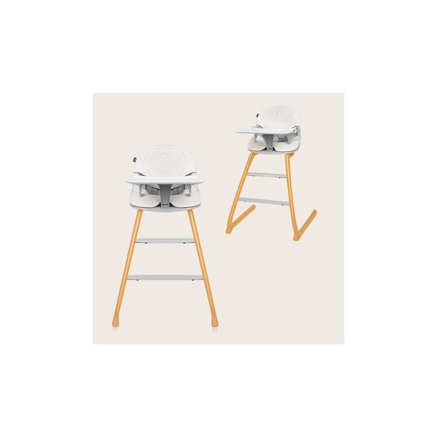 Lionelo - Chaise haute 2 en 1 pour enfant DALIA blanche/grise