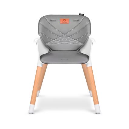 Lionelo - Chaise haute 2 en 1 pour enfant KOEN Grey Stone